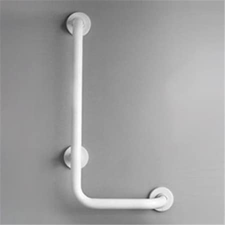 Ponte Giulio Ponte Giulio G25JBL20W1 Contractor Series Left L-Shaped Grab Bar - White G25JBL20W1